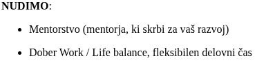 Dober Work / Life balance